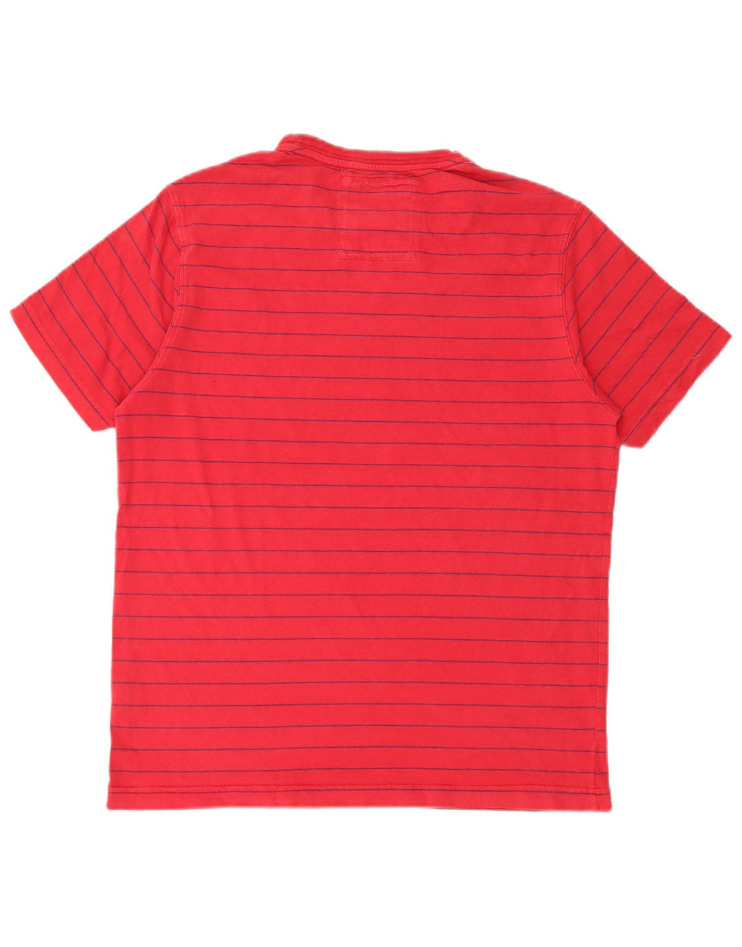 Crew Clothing Мужская футболка из хлопка среднего размера в красную полоску