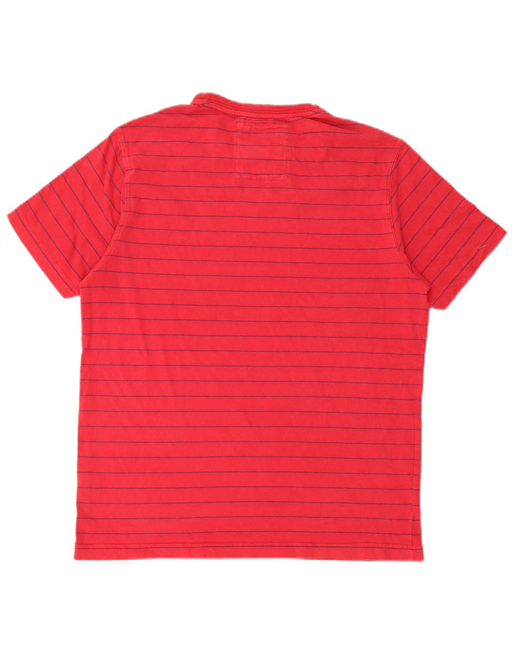 Crew Clothing Мужская футболка из хлопка среднего размера в красную полоску
