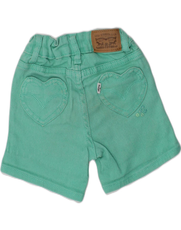 Джинсовые шорты LEVI'S для девочек 2–3 лет W16, зеленые Ramie