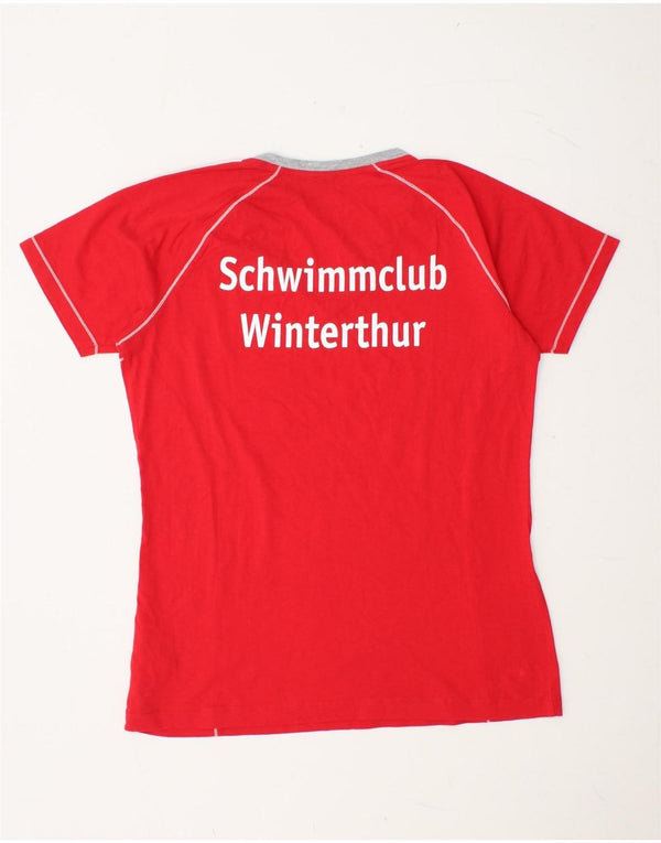 Женская футболка с рисунком ARENA Top UK 14, средний красный хлопок, красный