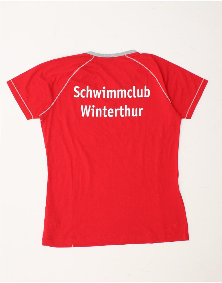 Женская футболка с рисунком ARENA Top UK 14, средний красный хлопок, красный