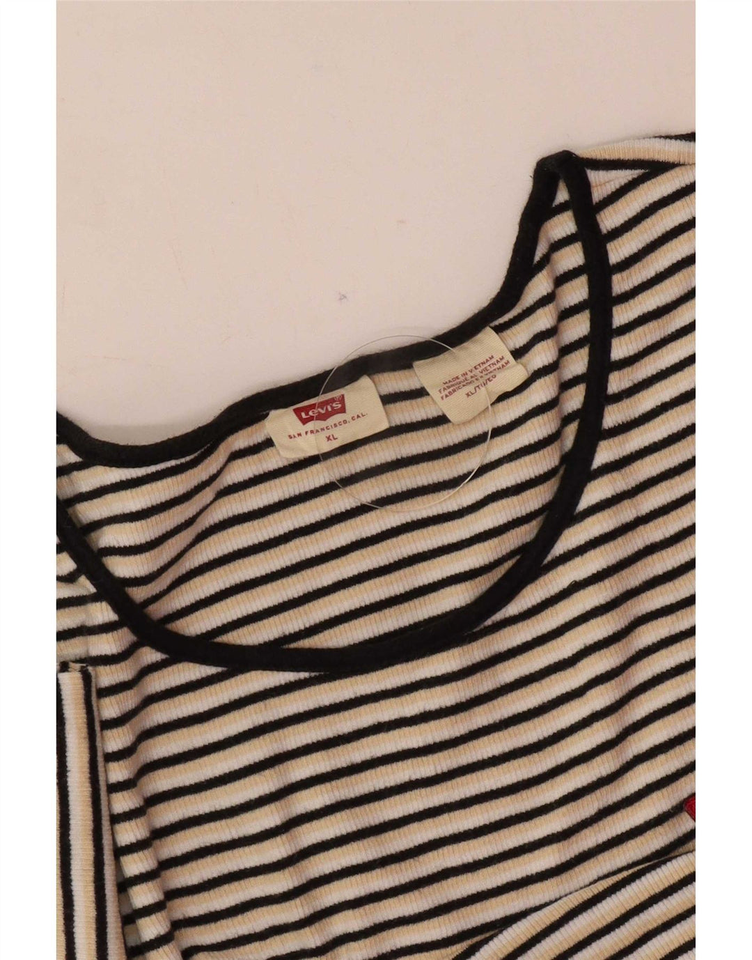 Женская футболка Levi's Top UK 18 XL в разноцветную полоску