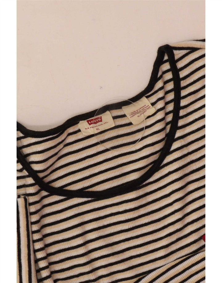 Женская футболка Levi's Top UK 18 XL в разноцветную полоску