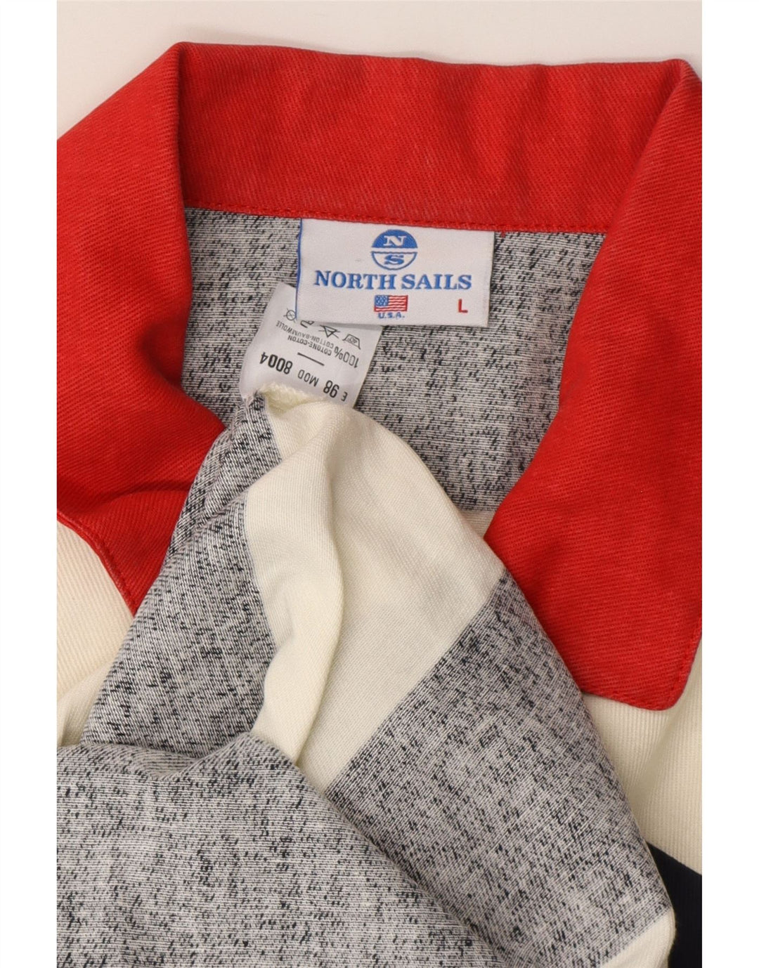 Мужская рубашка-поло для регби NORTH SAILS, большая темно-синяя полоска, хлопок