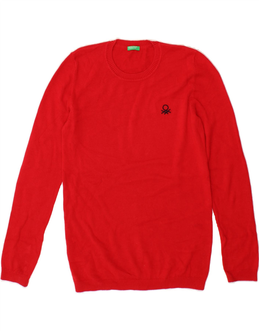 BENETTON Womens Crew Neck Jumper Sweater UK 8 Small Red Vintage Benetton and Second-Hand Benetton from Messina Hembry 