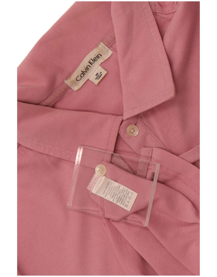 Мужская рубашка-поло Calvin Klein из хлопка среднего розового цвета