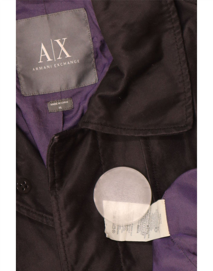 Мужской тренч Armani Exchange UK 42 XL, черный хлопок