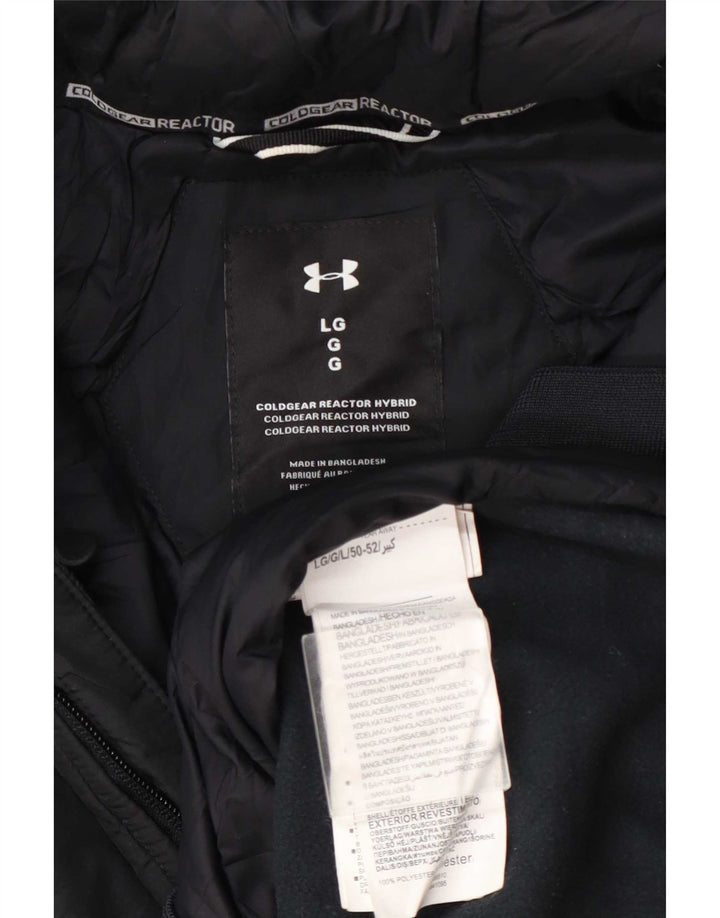 Мужская стеганая куртка с капюшоном Under Armour UK 40, большая темно-синяя, полиэстер