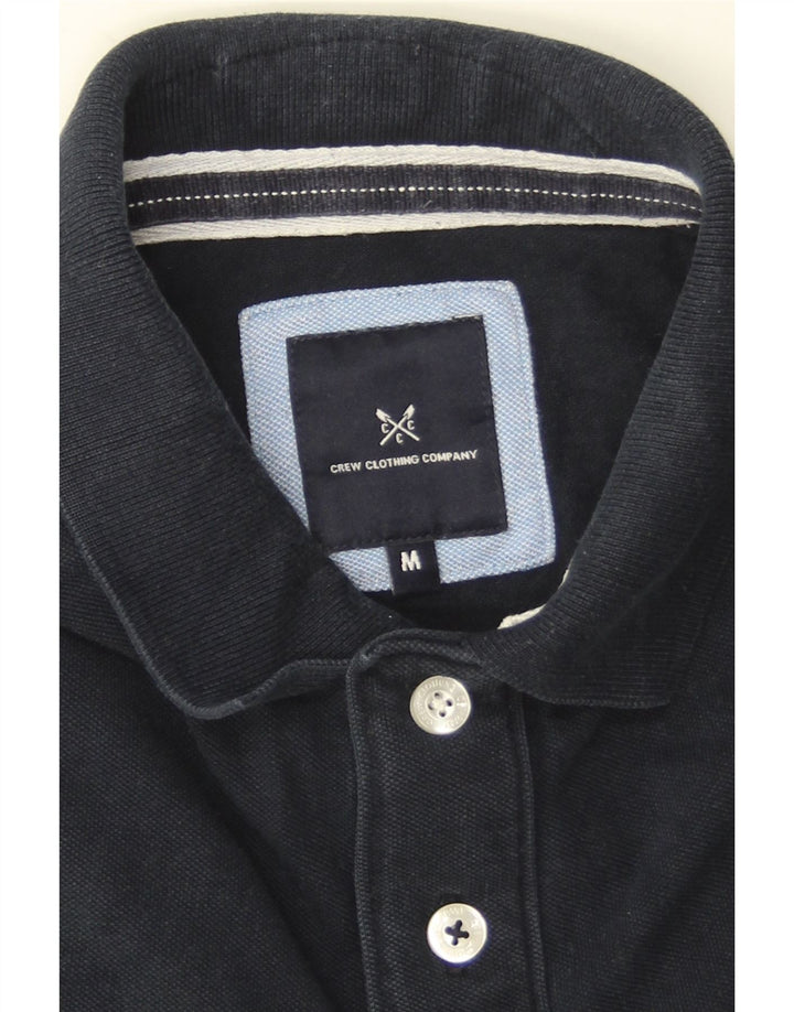 Crew Clothing Мужская рубашка-поло среднего размера, темно-синяя, хлопковая