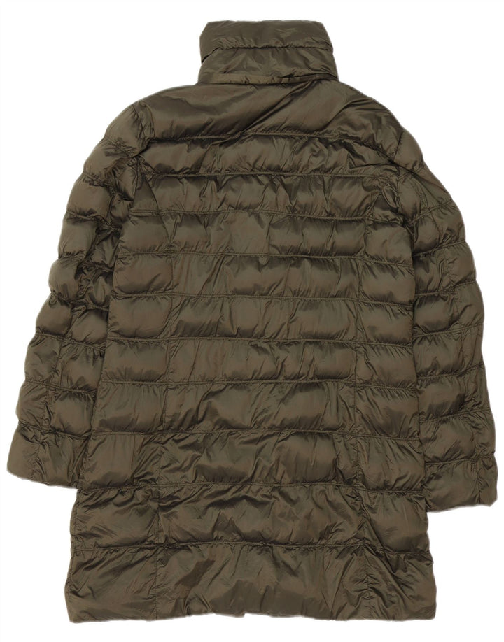 Женское стеганое пальто Massimo Dutti UK 18 XL, полиэстер цвета хаки