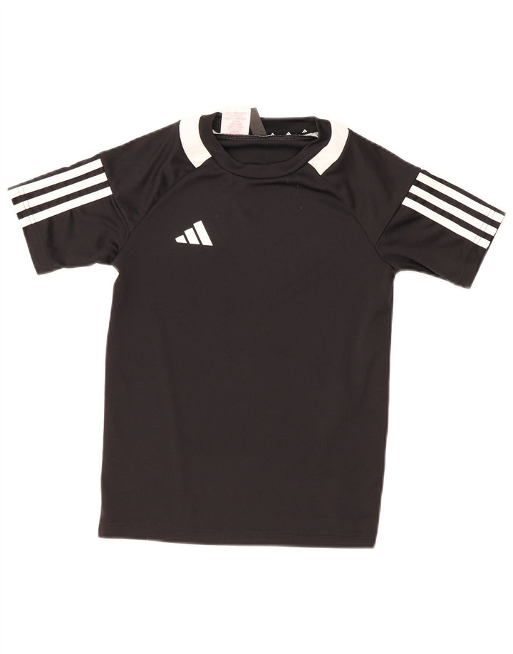 Футболка Adidas для мальчиков Aeroready, топ 9-10 лет, черный полиэстер