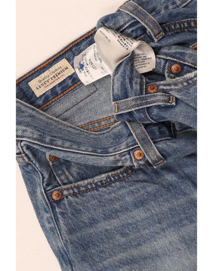 Женские прямые джинсы Levi's Ribcage W29 L27, синий хлопок