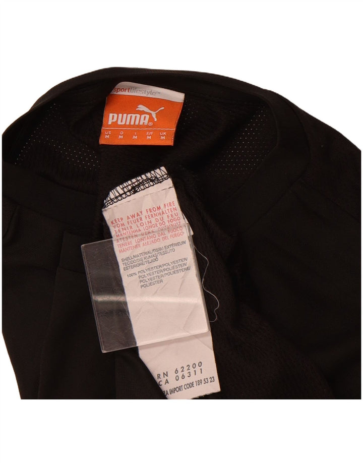 PUMA Mens Dri Fit T-Shirt Top Medium Black Colourblock Polyester
