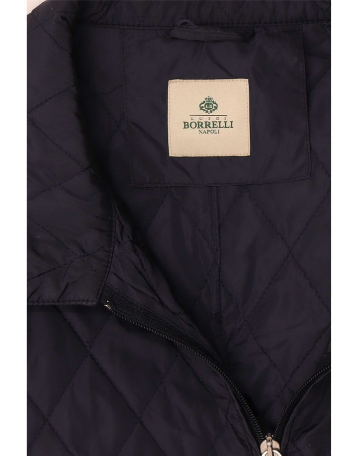 Мужская стеганая куртка Luigi Borrelli Napoli UK 38 Medium Navy Blue