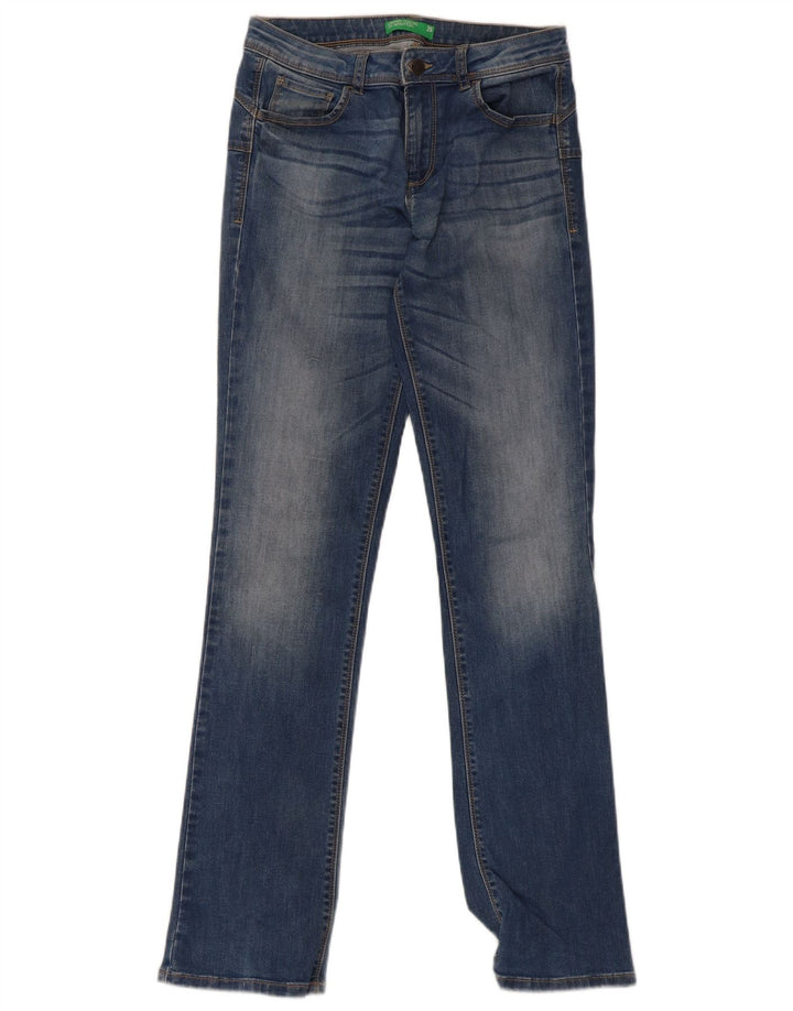 Женские узкие джинсы Benetton W28 L32 синие