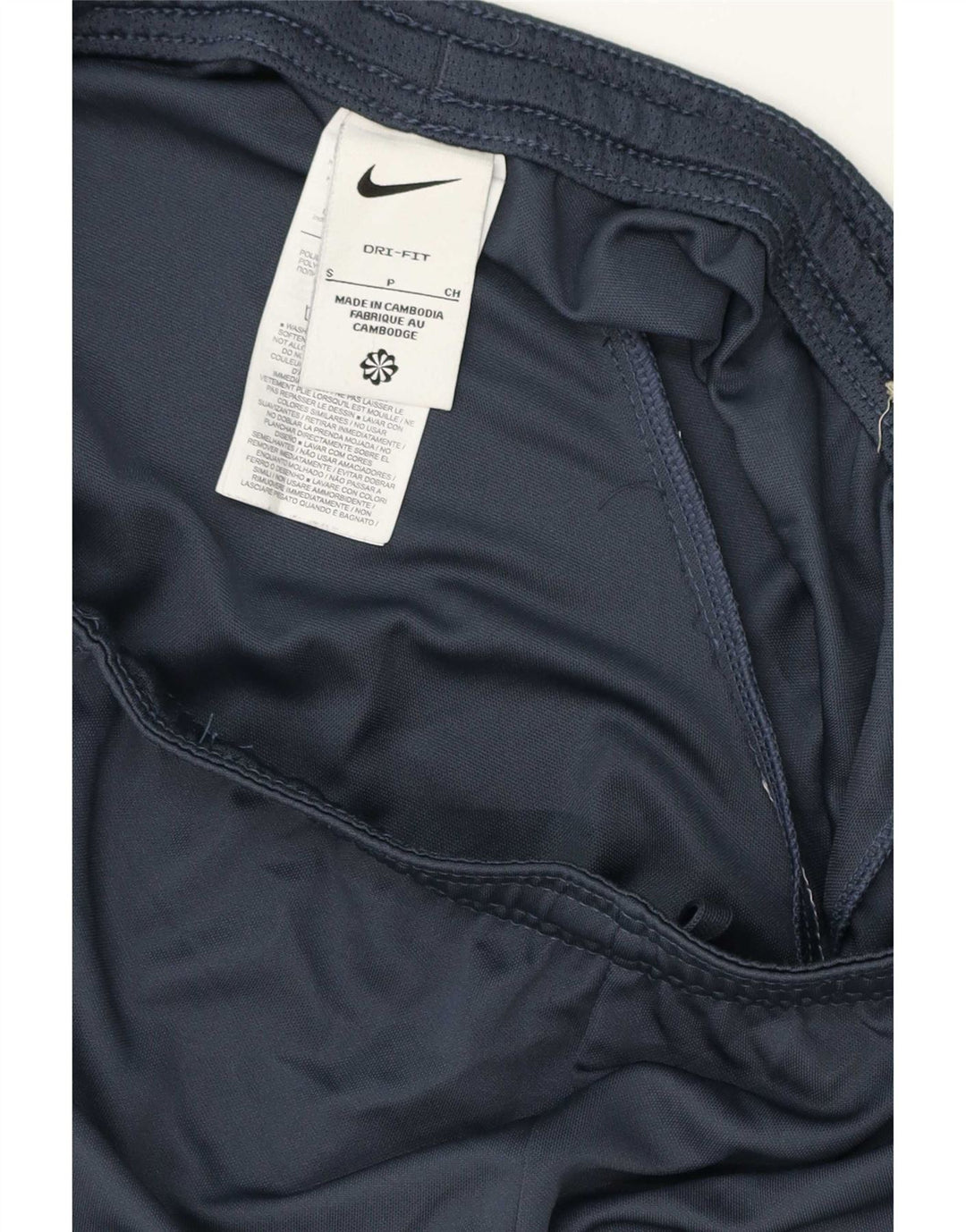 Мужские спортивные шорты Nike Dri Fit, маленькие темно-синие, полиэстер с цветными блоками