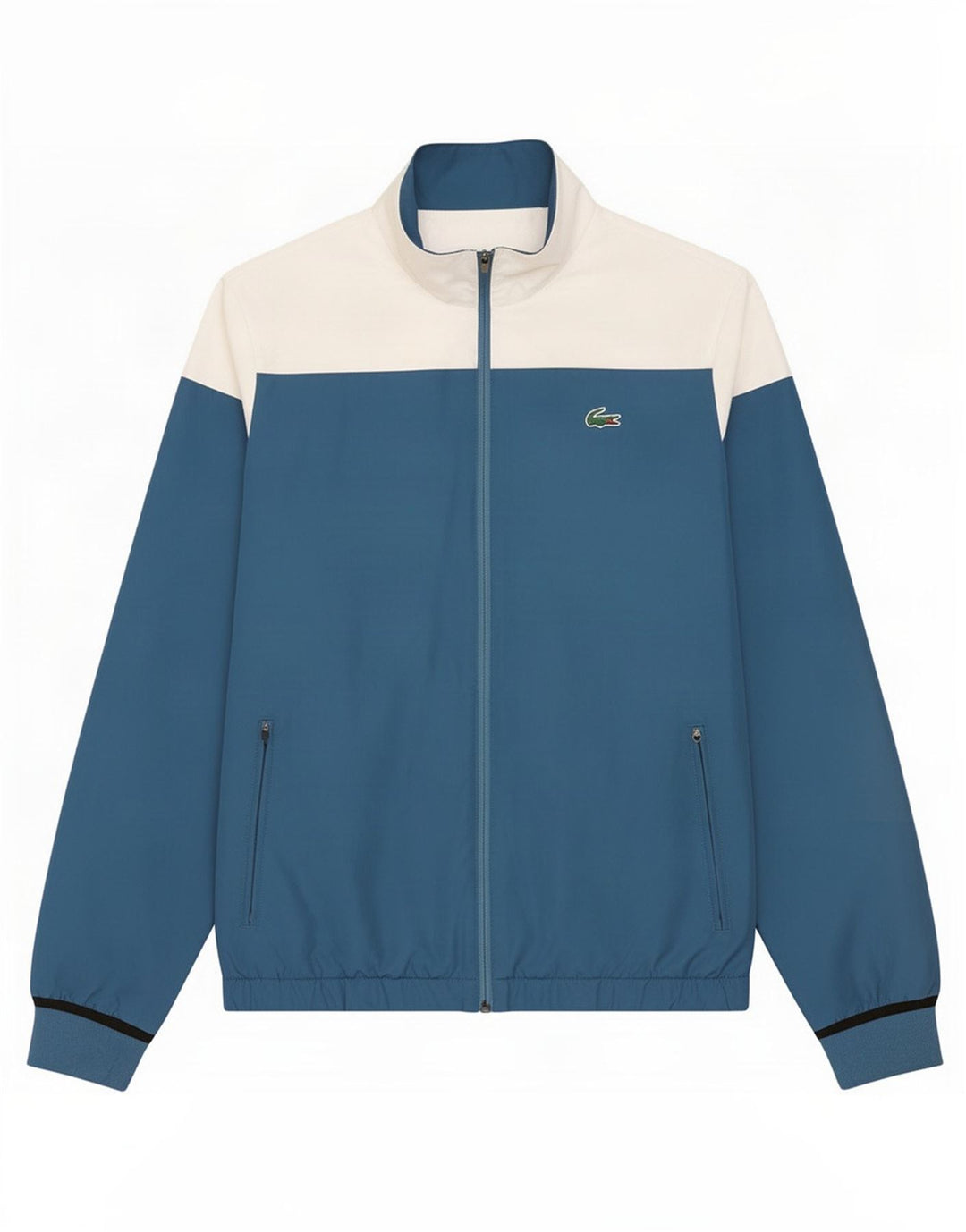 Мужской спортивный костюм Lacoste с графическим рисунком, размер 3, маленький синий с цветными блоками
