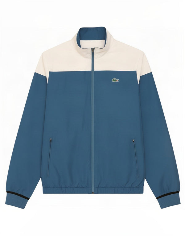 Мужской спортивный костюм Lacoste с графическим рисунком, размер 3, маленький синий с цветными блоками