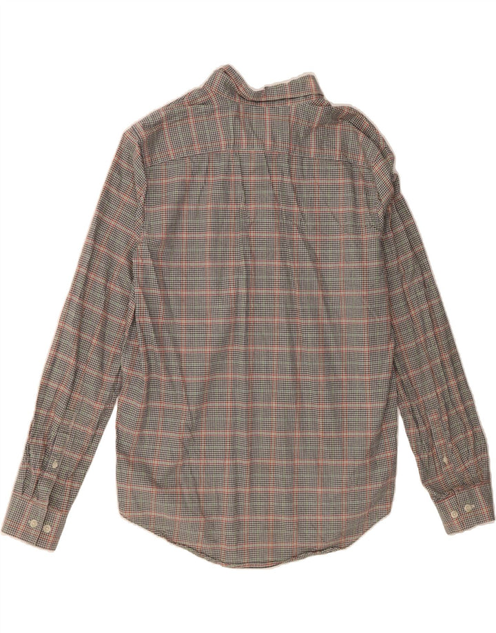 EDDIE BAUER Mens Seattle Slim Fit Shirt XL Blue Check Cotton Vintage Eddie Bauer and Second-Hand Eddie Bauer from Messina Hembry 