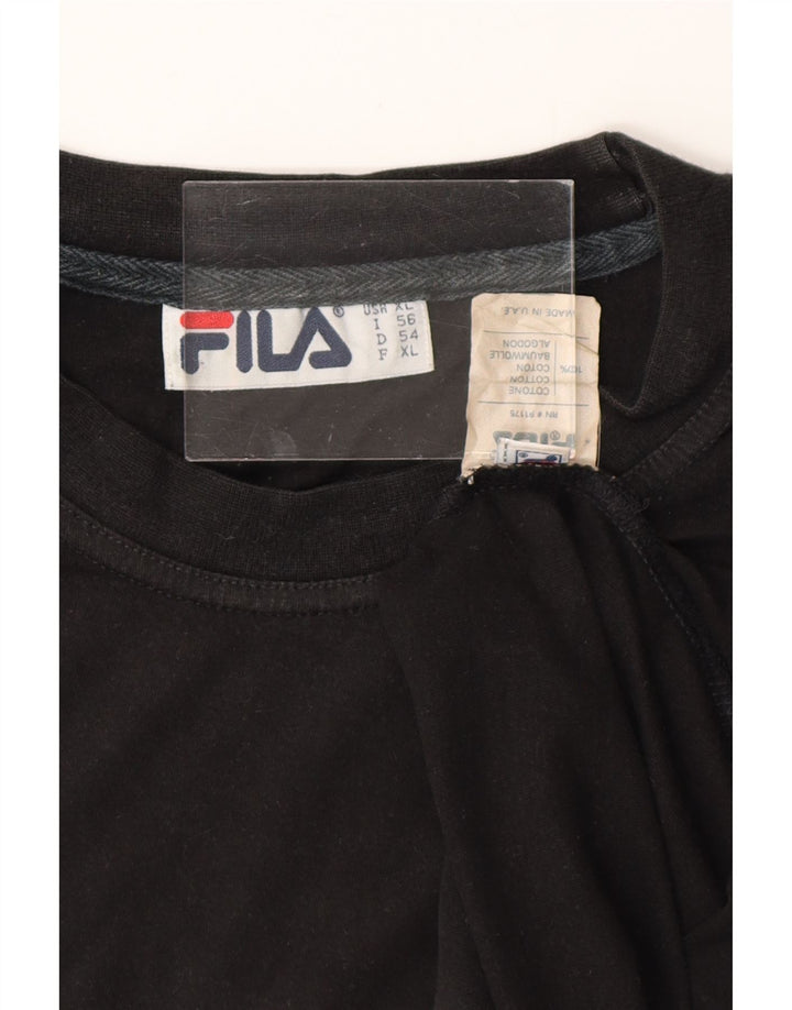 Мужская футболка с рисунком FILA Top XL, черный хлопок