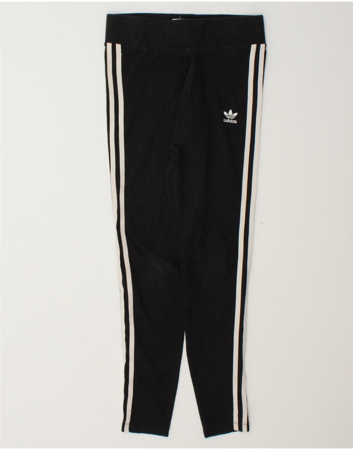 ADIDAS Womens Leggings UK 10 Small Black Cotton Vintage Adidas and Second-Hand Adidas from Messina Hembry 