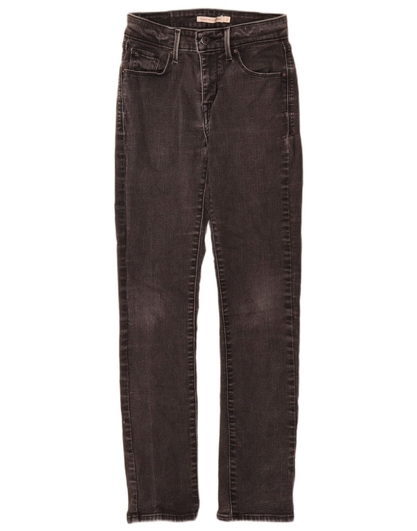 Женские классические джинсы скинни со средней посадкой LEVI'S США 2 XS W26 L28 Серый хлопок