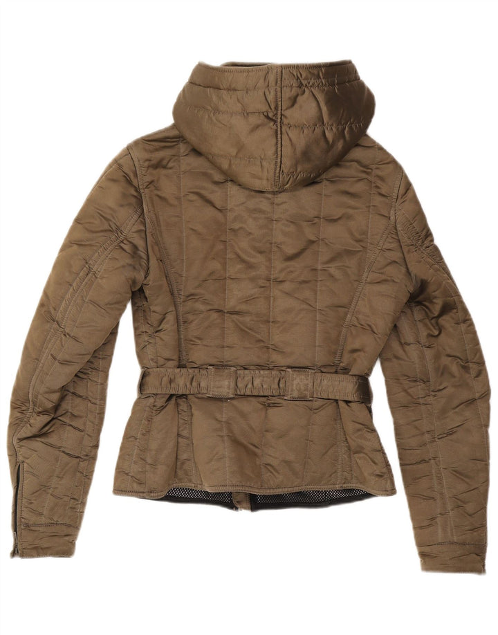 Refrigiwear Женская стеганая куртка с капюшоном UK 14 Средне-коричневый полиамид