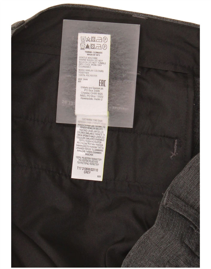 Мужские узкие брюки-чиносы Marks & Spencer W28 L31 серые из полиэстера