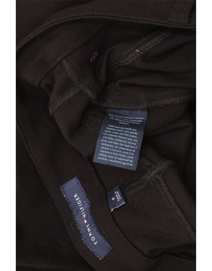 Tommy Hilfiger Женские узкие повседневные брюки США 8 Средний W30 L27 Черные