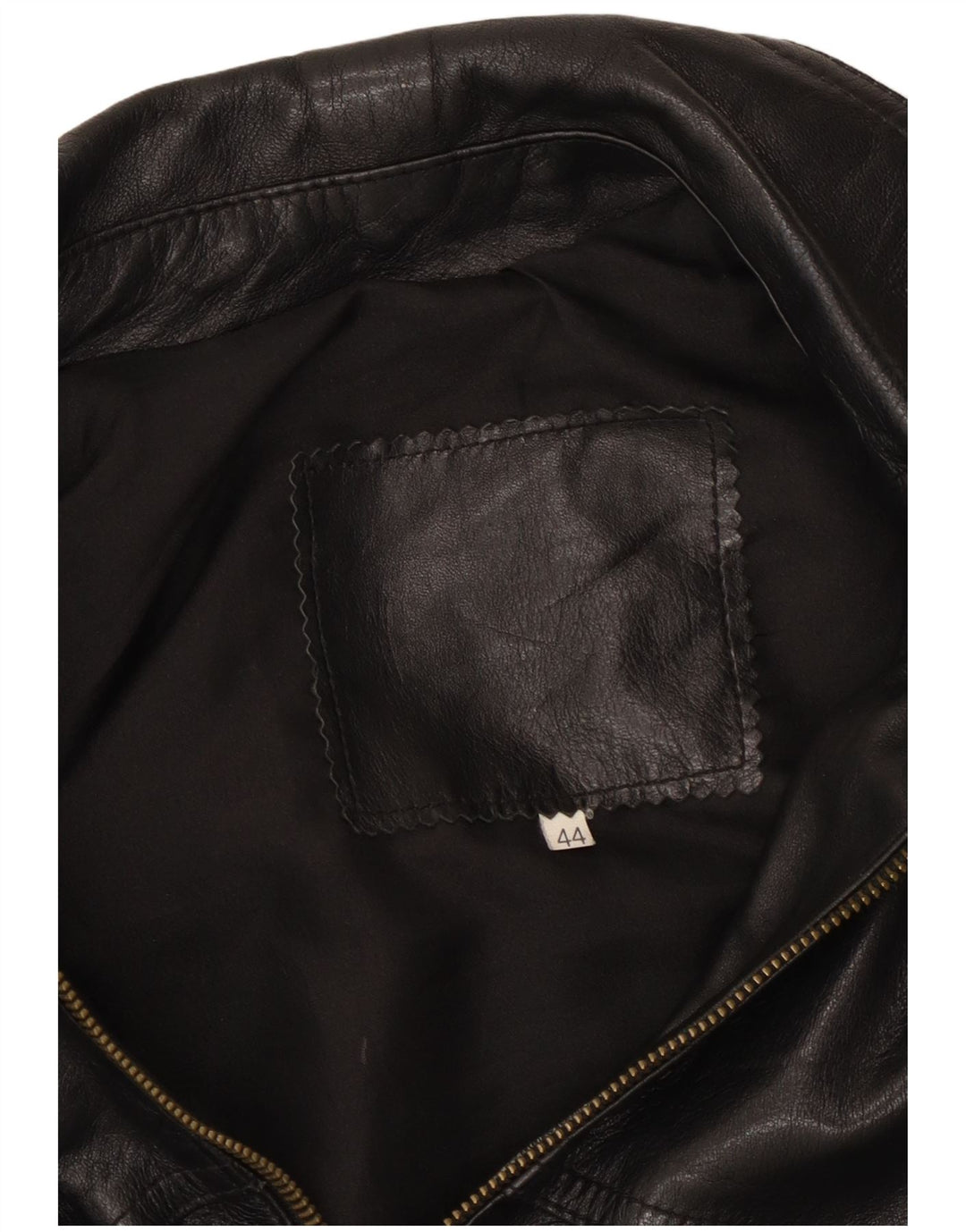 Винтажная женская кожаная куртка IT 44 Medium Black Leather