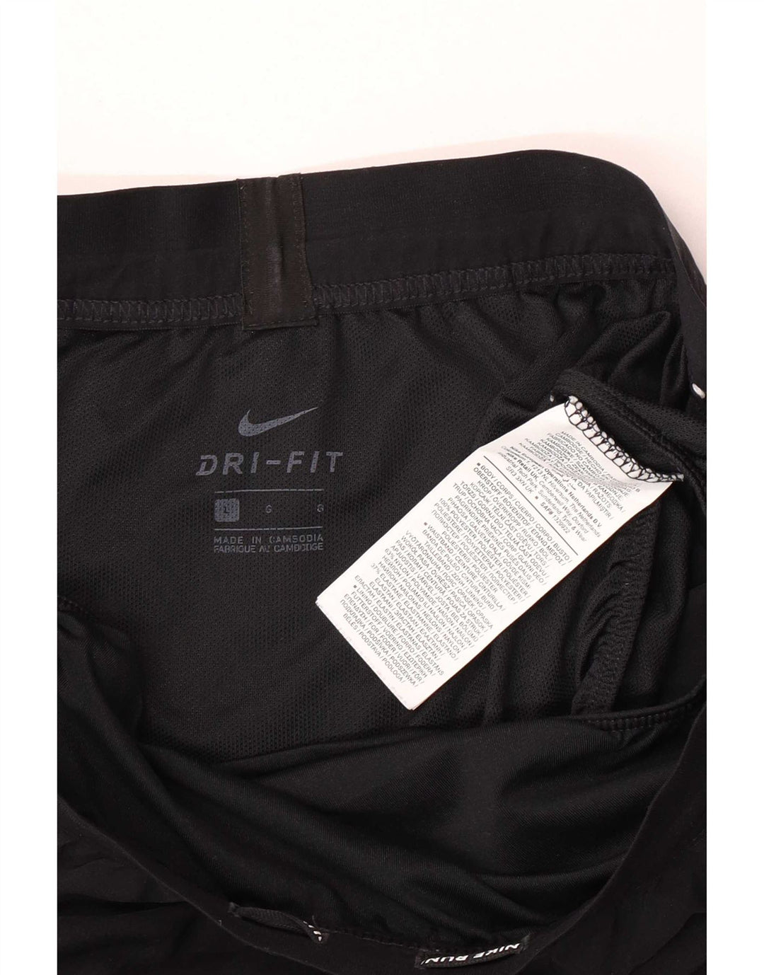 Женские спортивные шорты Nike Dri Fit, большие черные, из полиэстера