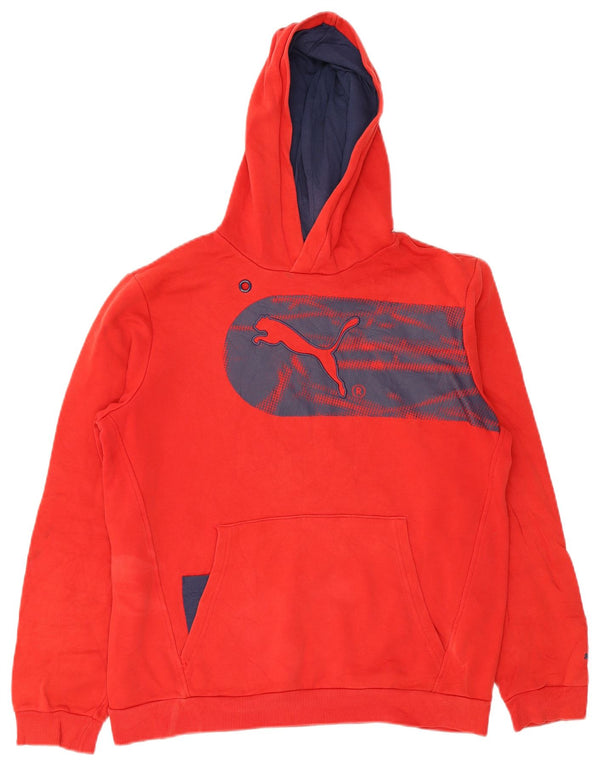 Джемпер с капюшоном Puma для мальчиков с рисунком 15-16 лет, 2XL, красный хлопок