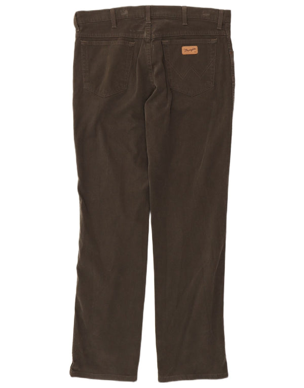 WRANGLER Мужские эластичные прямые повседневные брюки в стиле Техас W36 L34 Коричневые хлопковые брюки