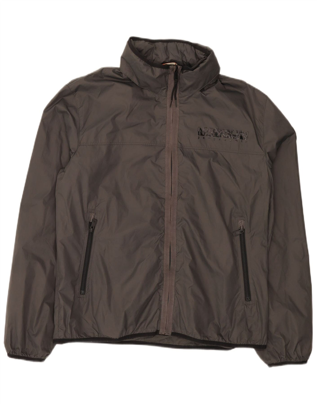Мужская дождевик с капюшоном Napapijri UK 42 XL Серый Полиамид