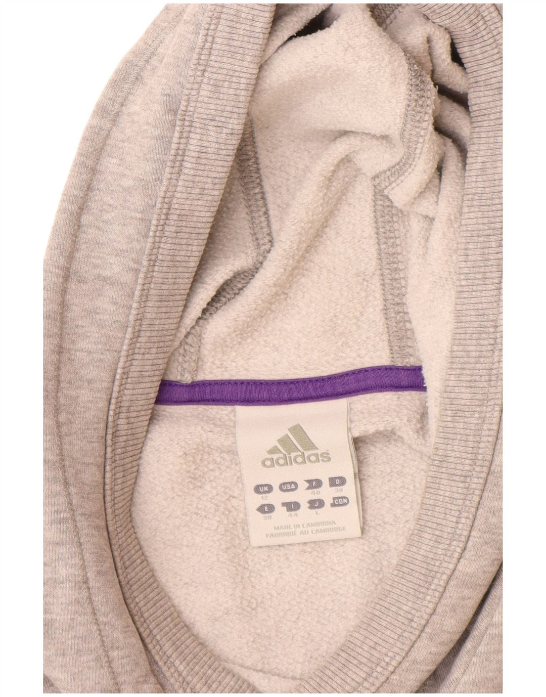Женский джемпер с капюшоном Adidas Graphic UK 12, средний серый
