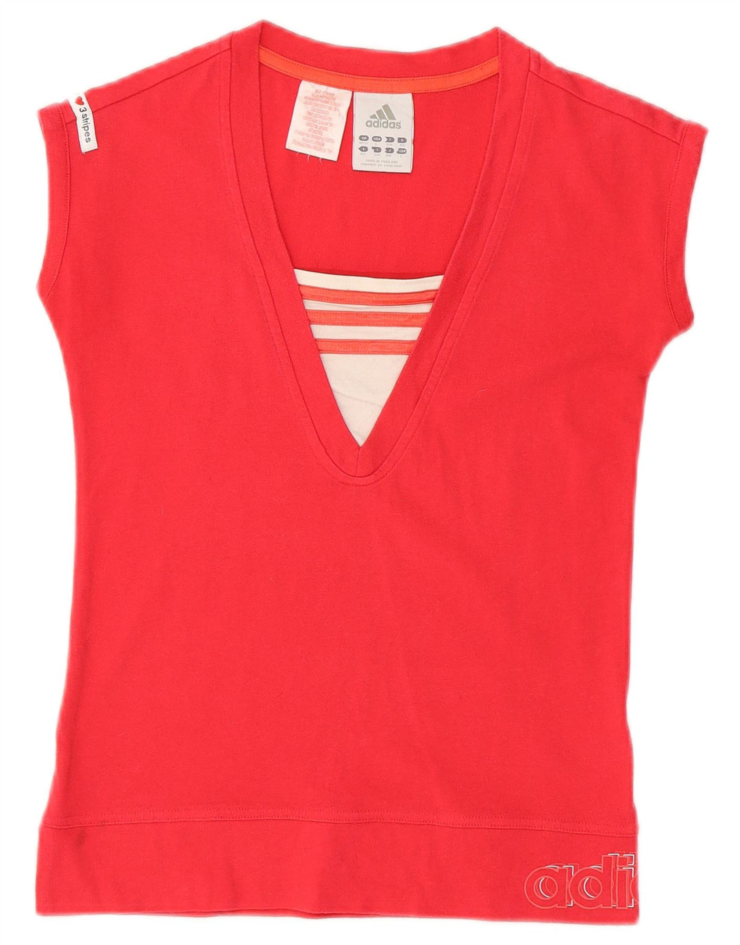 Футболка с рисунком ADIDAS для девочек, топ 11–12 лет, розовый хлопок