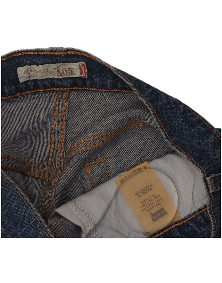 Женские прямые джинсы Levi's 505, США, 4, маленькие, W28, L32, синие, хлопок