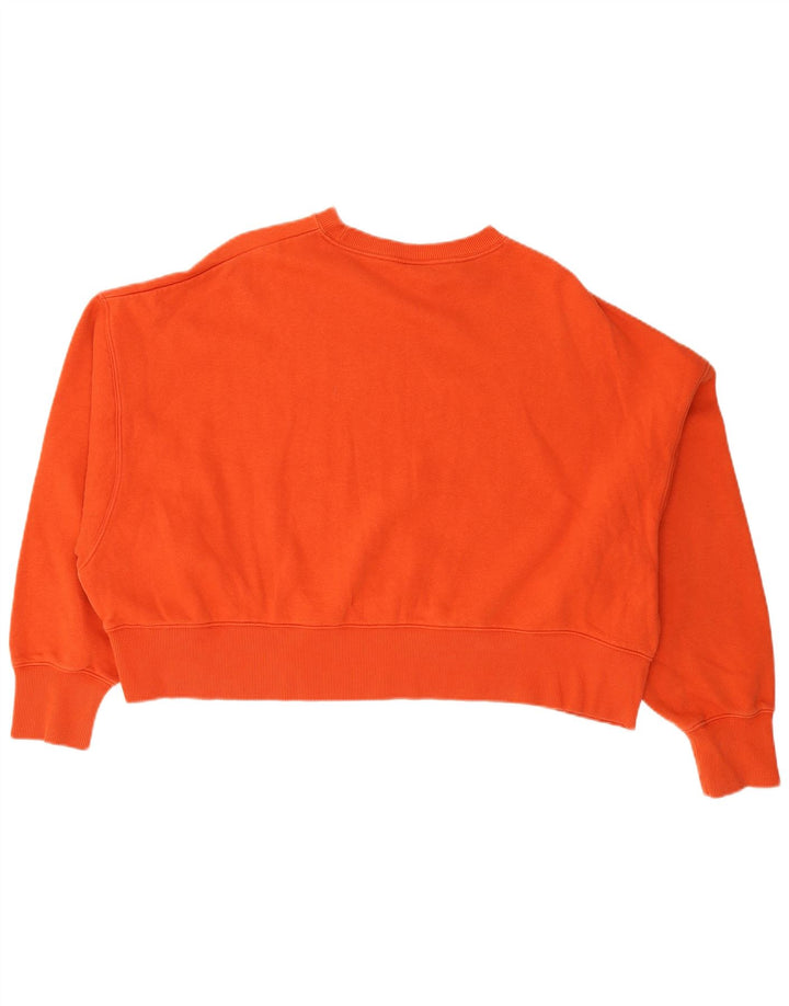 Женский укороченный свитшот оверсайз Nike UK 14, хлопковый средний красный