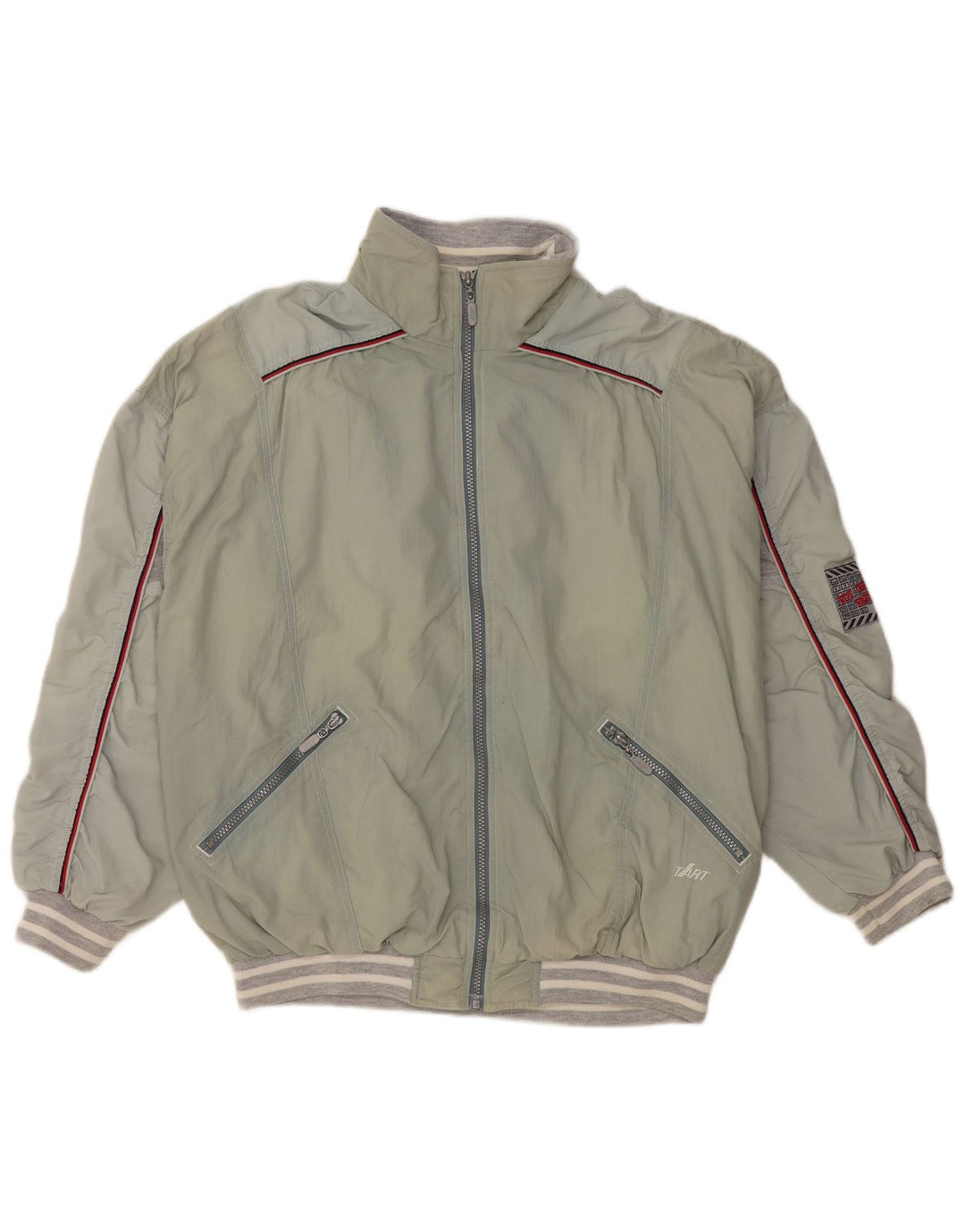 Мужской спортивный костюм VINTAGE, верхняя куртка, большой зеленый цвет с цветными блоками