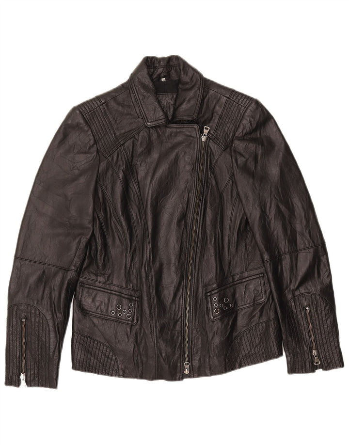 BONITA Женская кожаная косуха EU 38 Средний черный из овечьей кожи