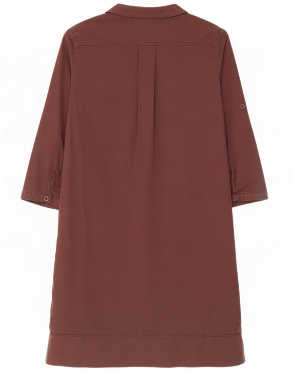 Massimo Dutti Женское платье прямого кроя с рукавом 3/4 EU 40 Средне-коричневый