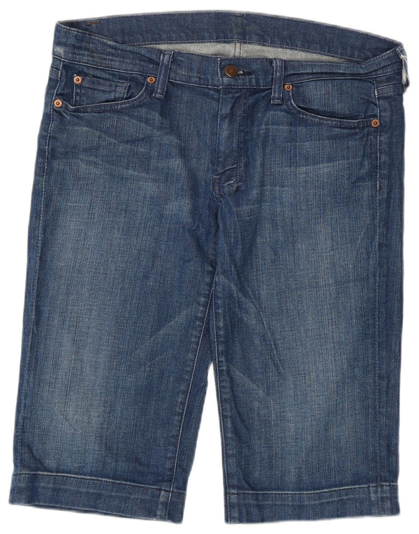 Женские джинсовые шорты 7 For All Mankind W31, хлопковые, среднего синего цвета
