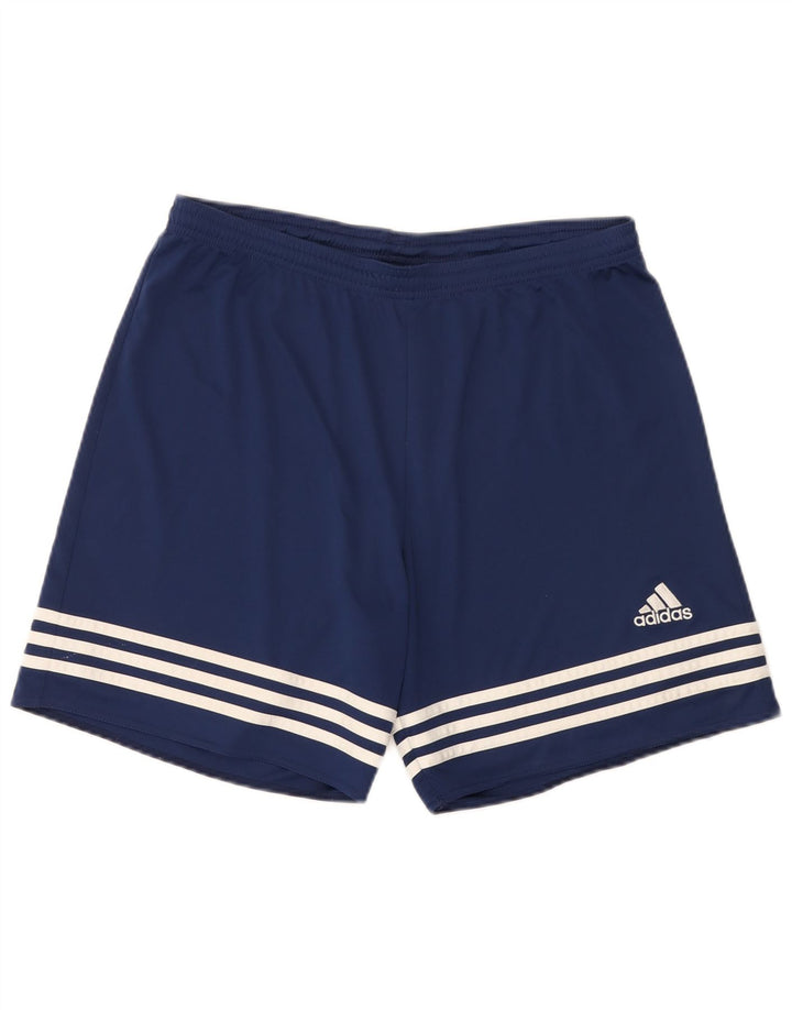 Мужские спортивные шорты Adidas Climalite, большие темно-синие, полиэстер