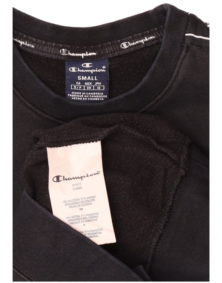 Мужской свитшот с рисунком Champion, маленький черный хлопковый джемпер