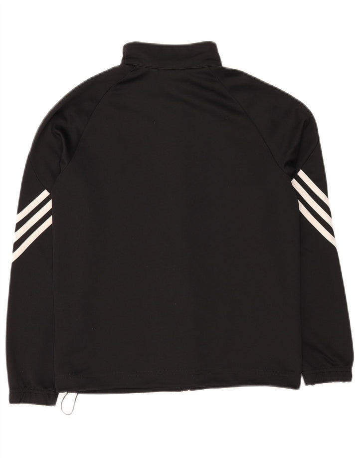 Спортивный костюм Adidas для девочек, верхняя куртка 9-10 лет, черный полиэстер