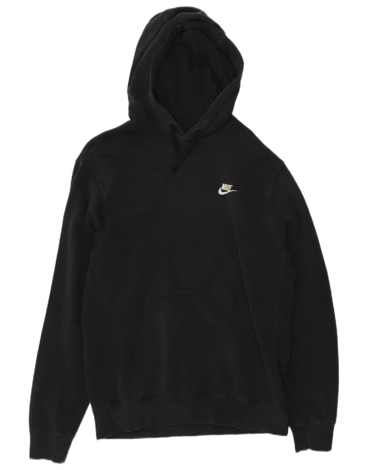 Мужской джемпер с капюшоном Nike, средний черный, хлопковый