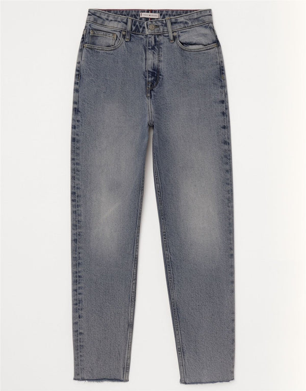 Tommy Hilfiger Womens High Waist Loose Fit Tapered Jeans W26 L28 Blue
