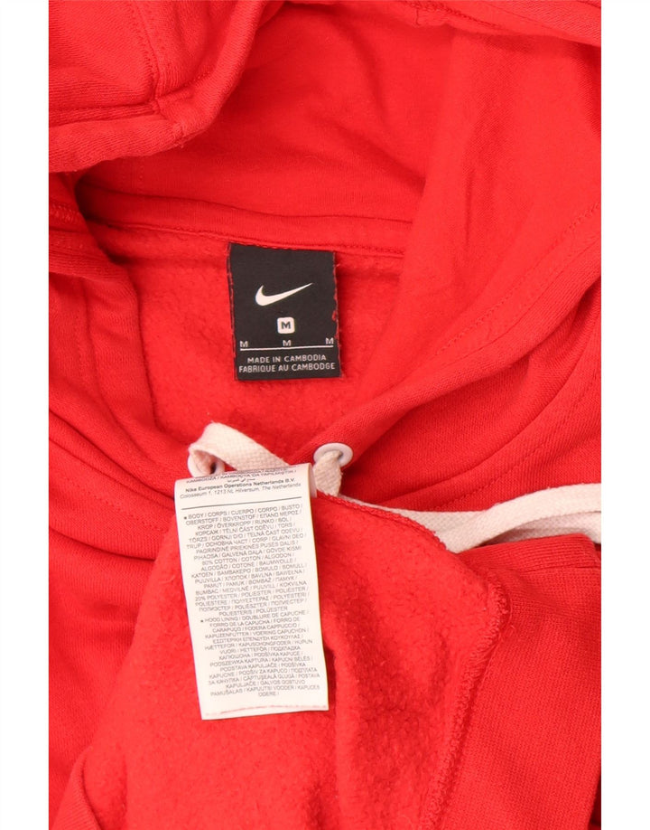 Мужской джемпер с капюшоном Nike среднего красного цвета, хлопок