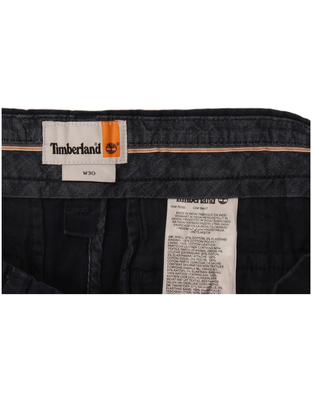 Мужские шорты чинос Timberland W30, средний темно-синий, хлопок