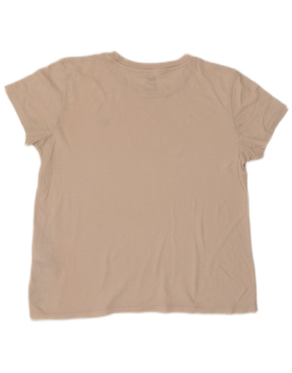 Женская футболка Levi's Perfect Crew Top UK 14, средний бежевый хлопок
